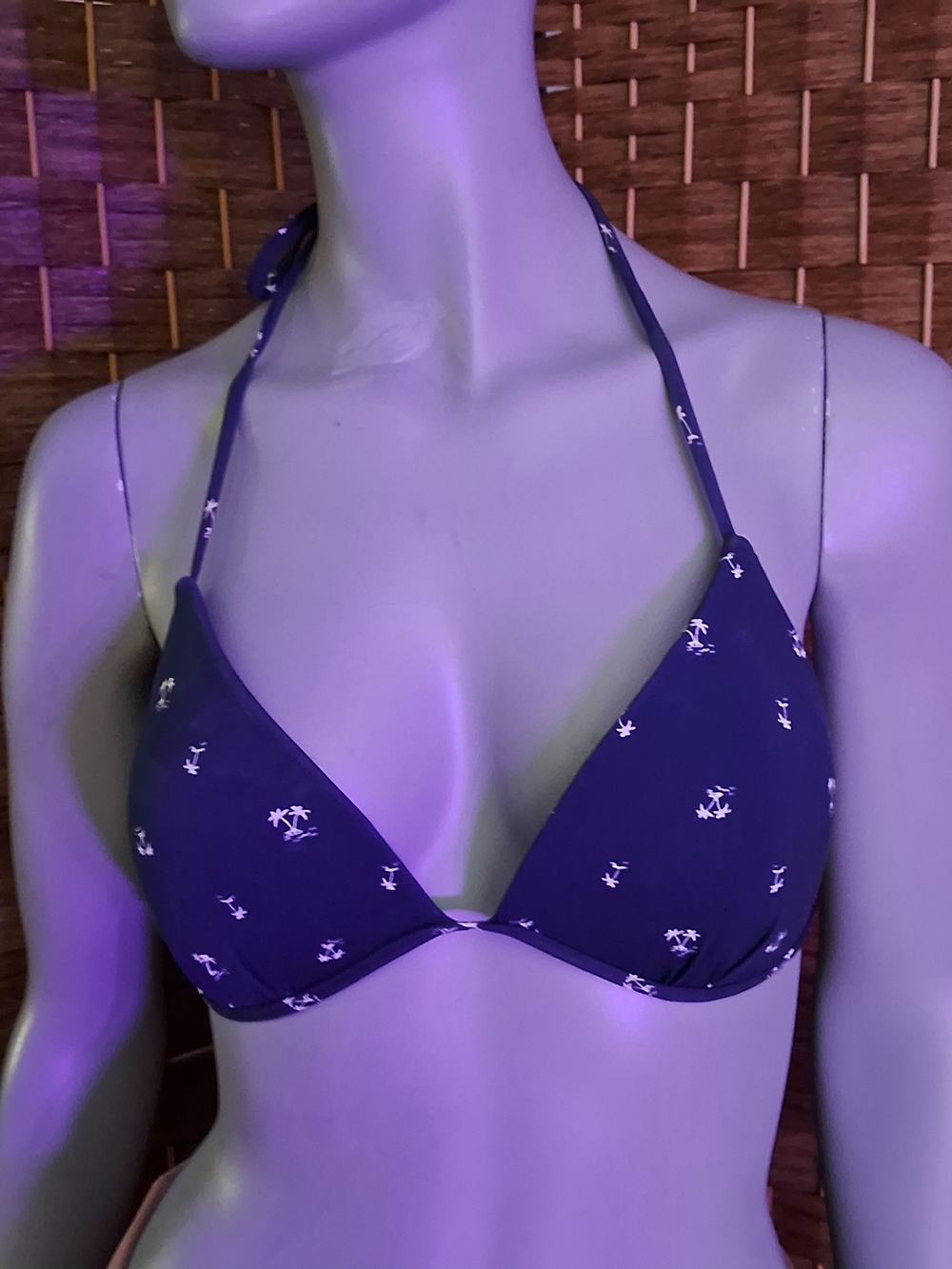 🌟 FREE w Purchase. Women's Navy Triangle Halter Swim Top